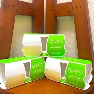 🔹NEW GoVino two 12 oz Shatterproof Go Anywhere Wine Glasses 3 sets 2 per pk